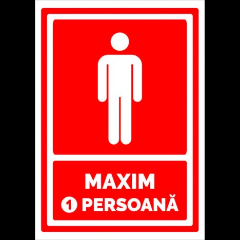 indicator pentru maxim 1 persoana